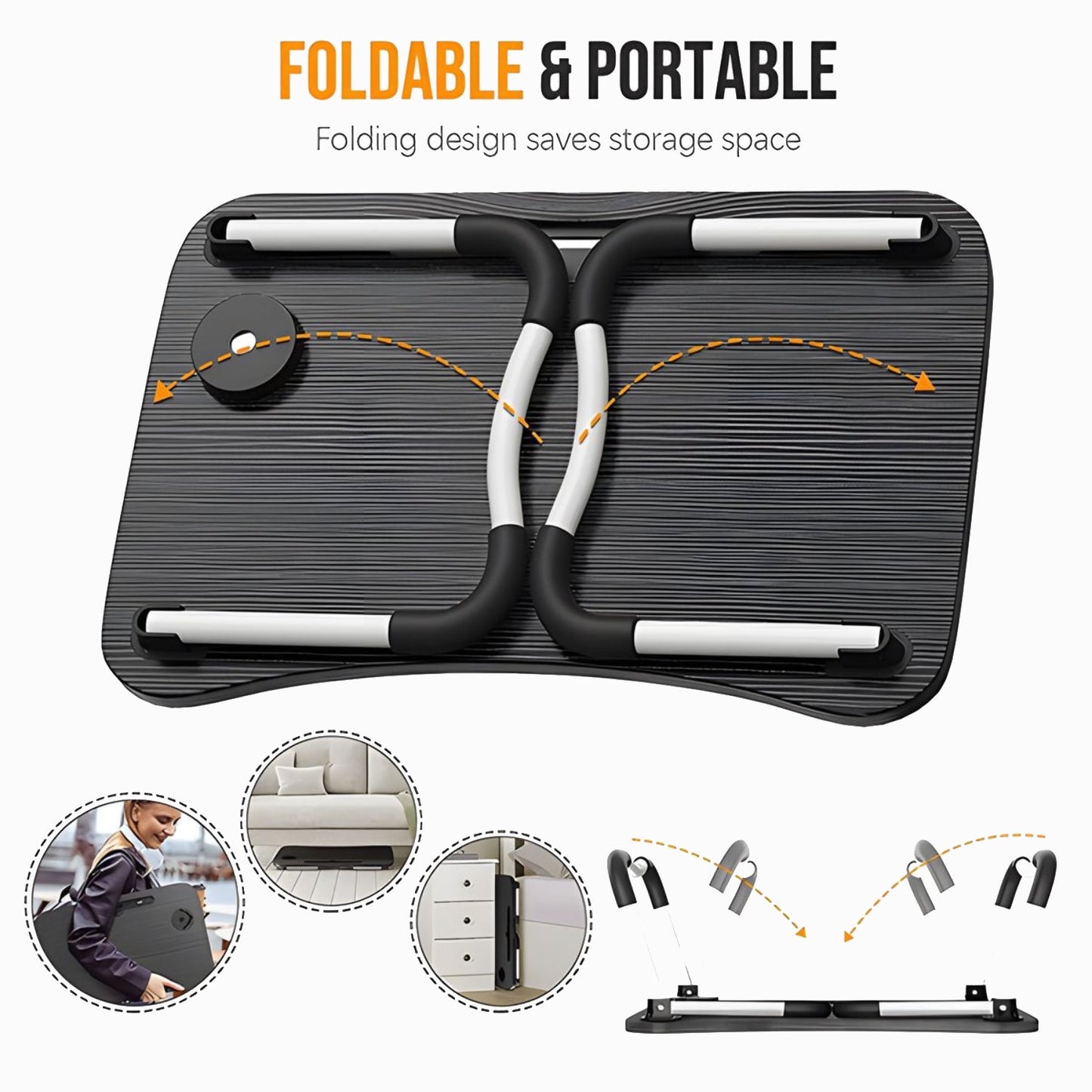 Table Pliable pour Ordinateur Portable - Idéale pour Lit et Canapé